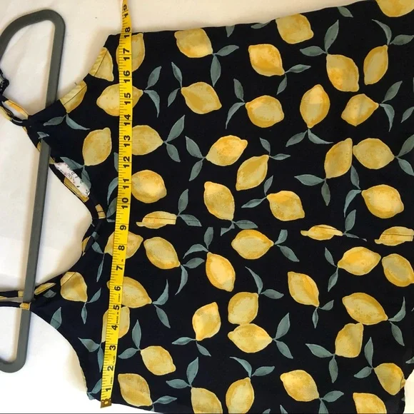 Pink Rose Adorable Lemons Flowy Swing Tank Top w/Adjustable Straps M - Picture 14 of 15